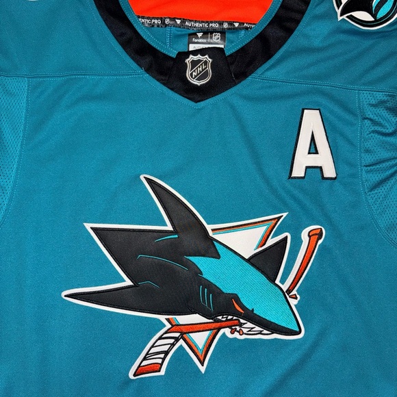 San Jose Sharks Macklin Celebrini #71 Teal Premium Stitched Jersey 46 Medium - Picture 2 of 9